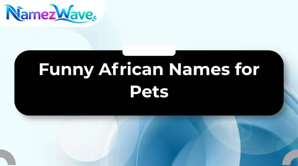 Funny African Names for Pets