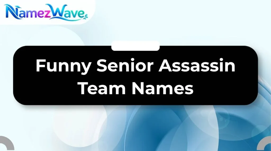 Funny Senior Assassin Team Names
