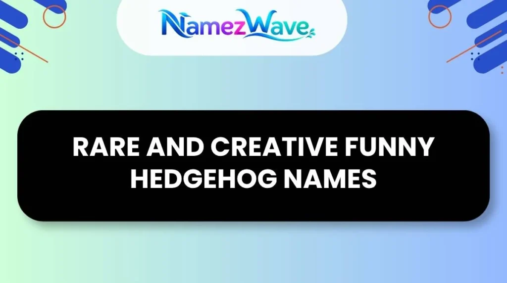 Rare and Creative Funny Hedgehog Names