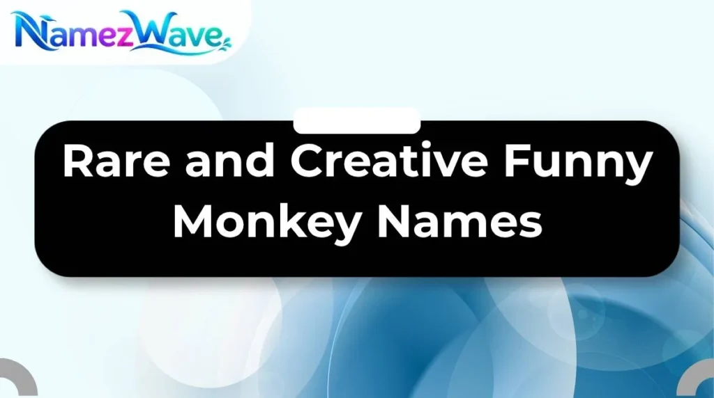 Rare and Creative Funny Monkey Names