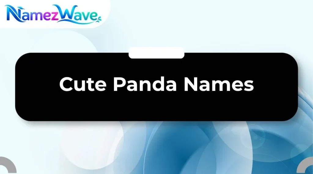 Cute Panda Names
