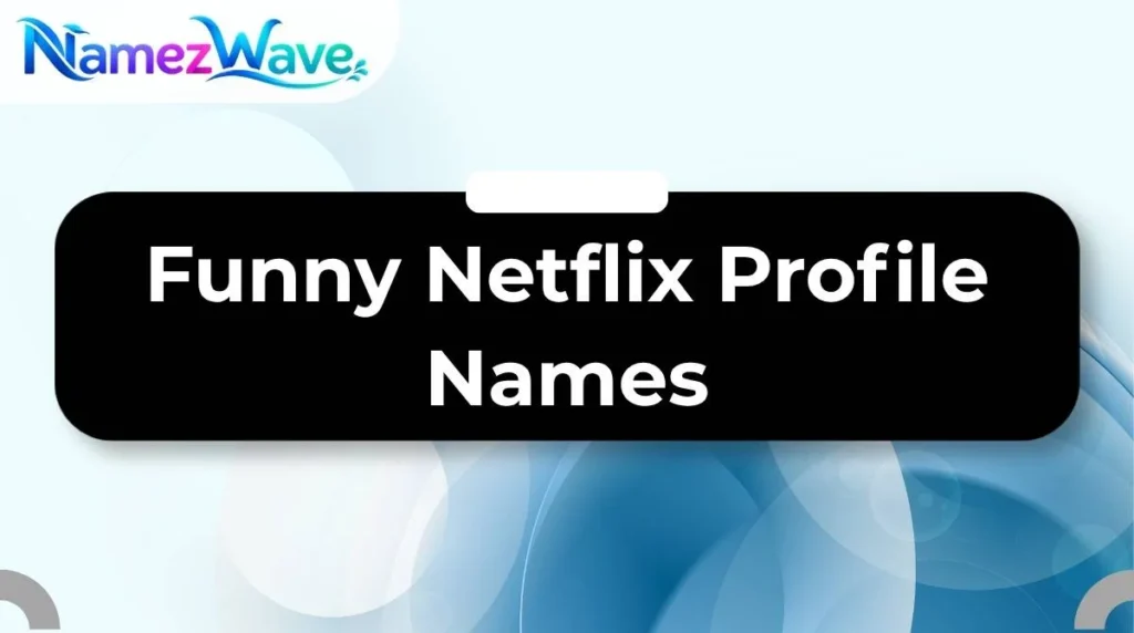 Funny Netflix Profile Names