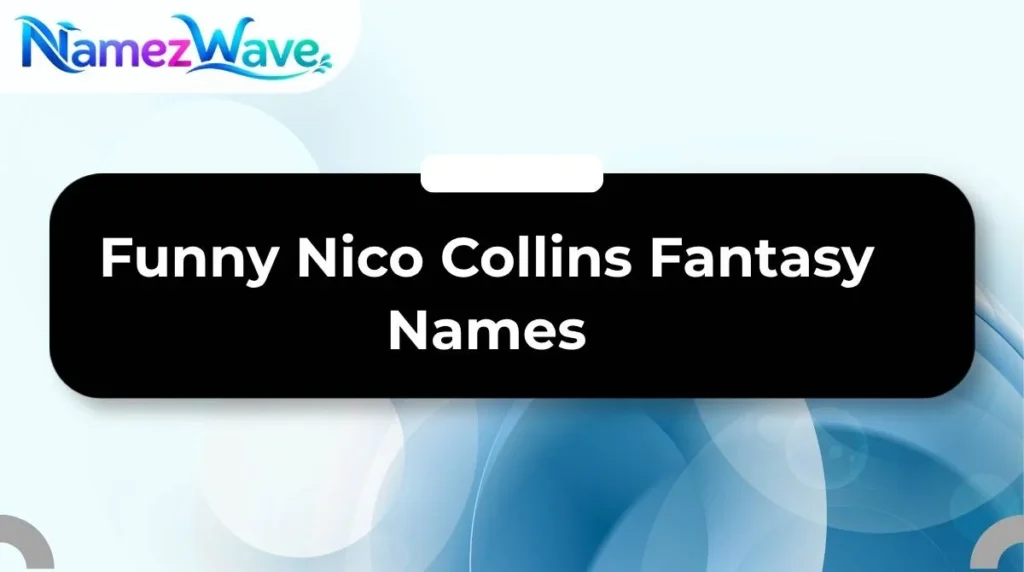 Funny Nico Collins Fantasy Names