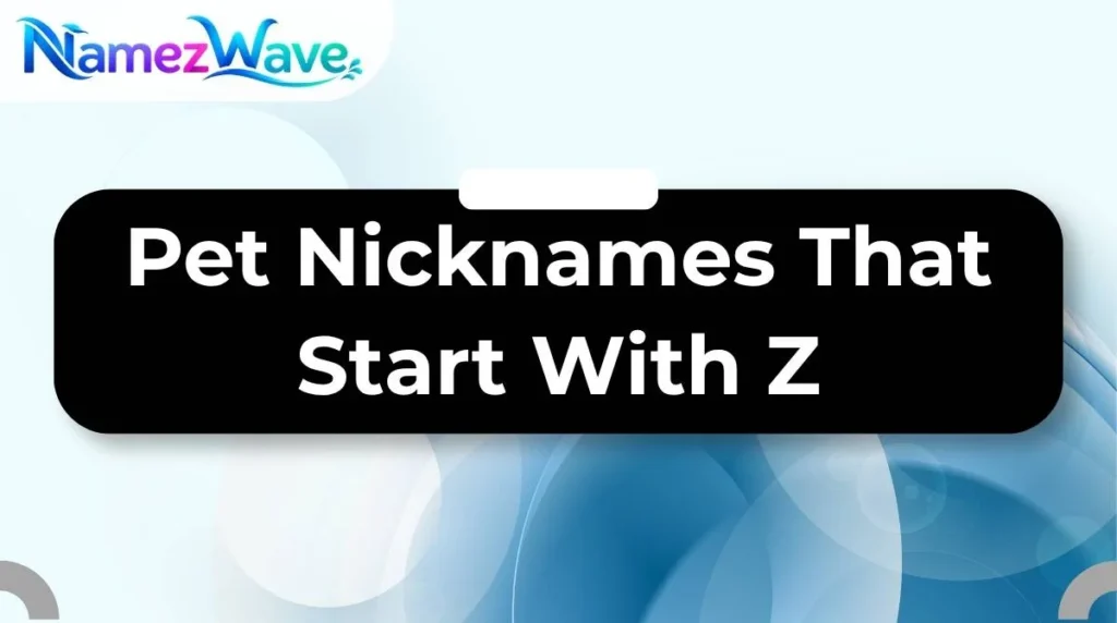 Pet Nicknames That Start With Z