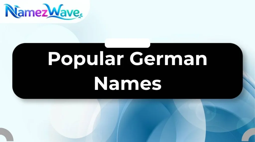Popular German Names