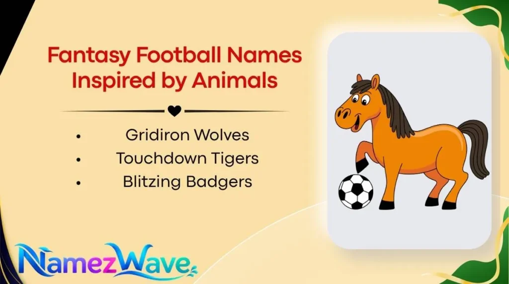 Fantasy Football Names Inspired by Animals