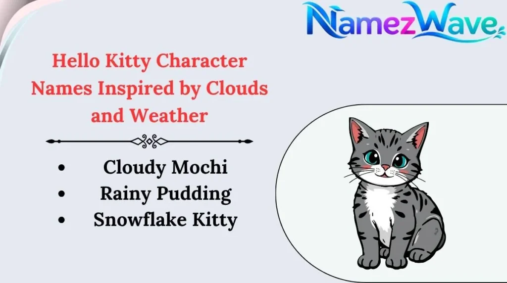Hello Kitty Character Names Inspired by Clouds and Weather