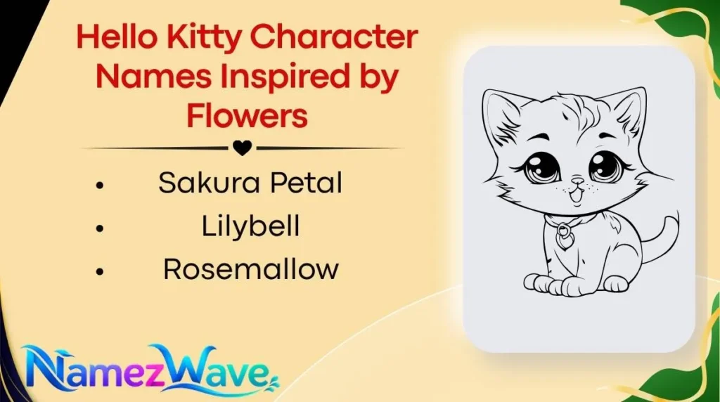 Hello Kitty Character Names Inspired by Flowers