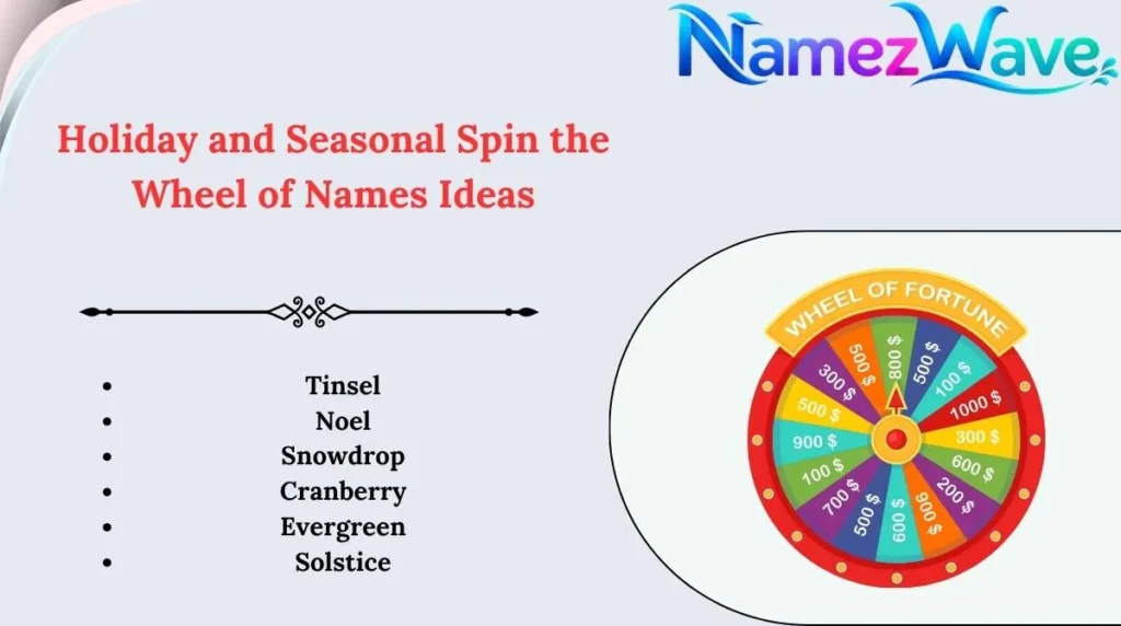 Holiday and Seasonal Spin the Wheel of Names Ideas