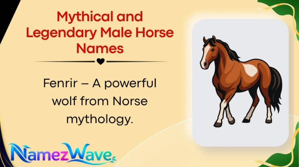 Mythical and Legendary Male Horse Names
