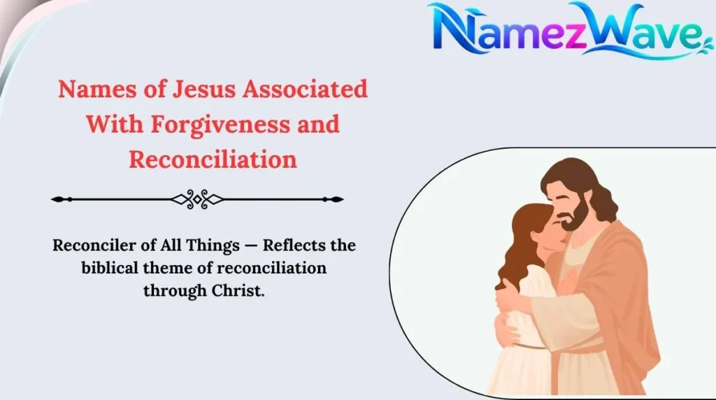 Names of Jesus Associated With Forgiveness and Reconciliation