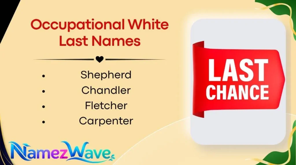 Occupational White Last Names